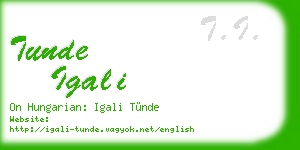 tunde igali business card